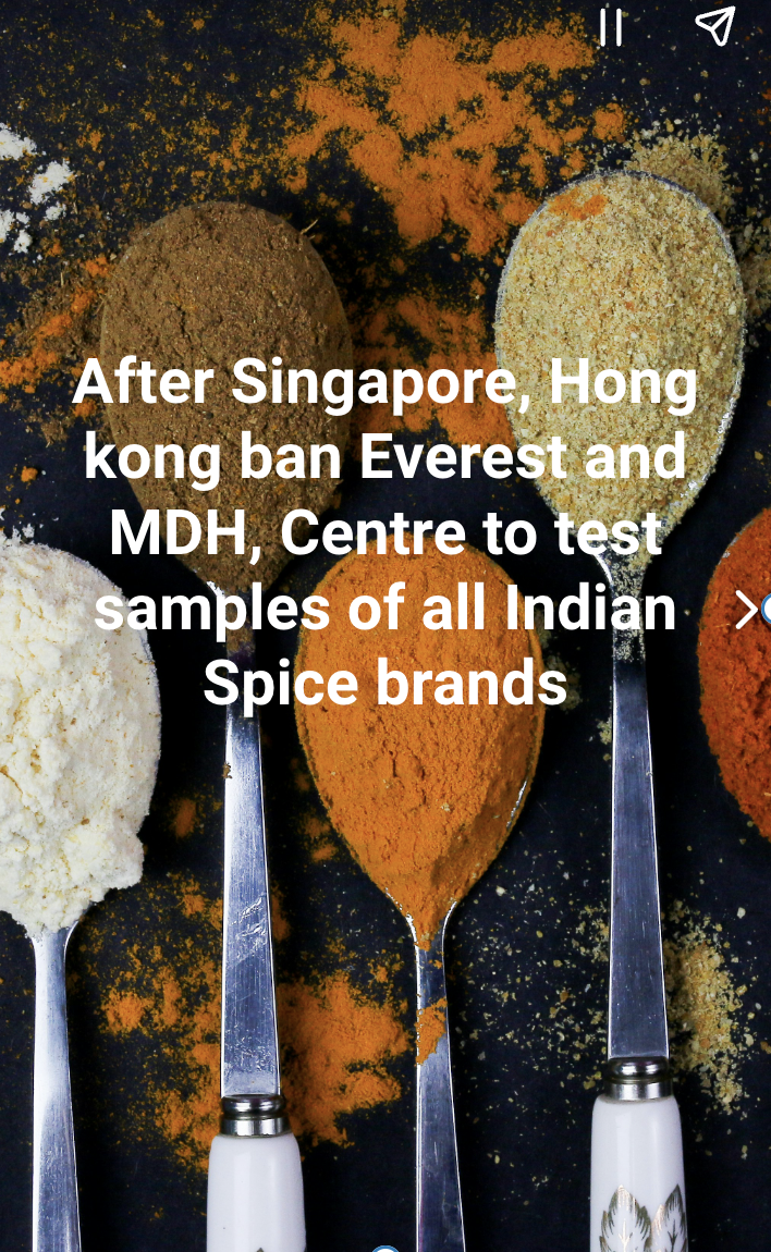 Ban of MDH, Everest spices in Singapore and Hongkong